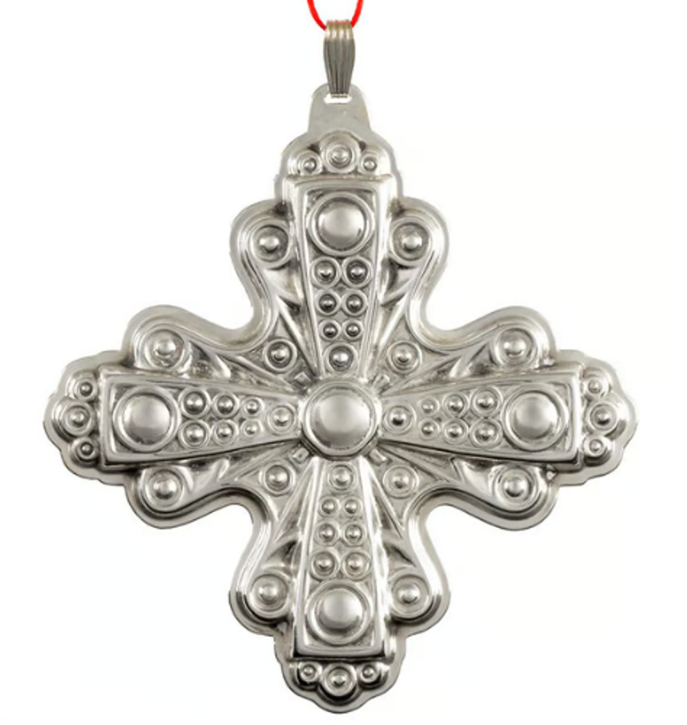 Reed & Barton 1972 Sterling Silver Christmas Cross Vintage Collectible Ornament